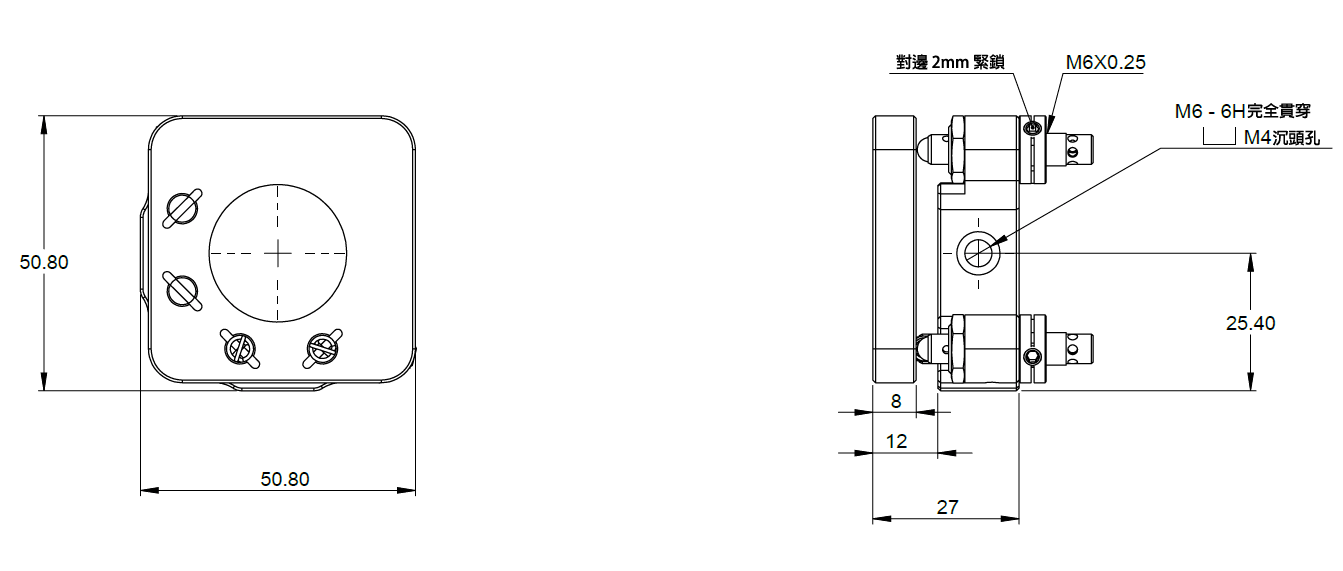 OC-HPS-F1-2D 尺寸圖