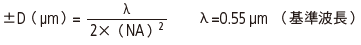 焦點深度(D.F.=Depth of Focus的縮寫)